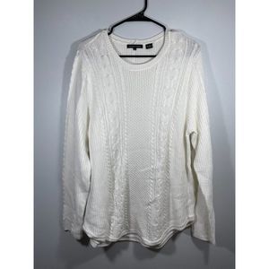 Jean Pierre 100% Cotton Sweater White XL